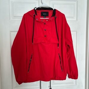 Forever 21 Vibrant Red Jacket with Black Details